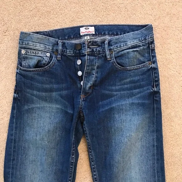 Fossil Denim Blue Jeans Women Size 2 Waist 25 True Boyfriend Button Fly Low Rise - Picture 2 of 12
